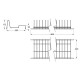 METAL WIRE DISH RACK - RAISED BACKREST - CABINET 100 cm